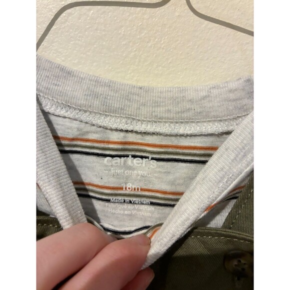 NWT Carter's Just One You Green Overall & Shirt Outfit - 18M - Picture 4 of 4